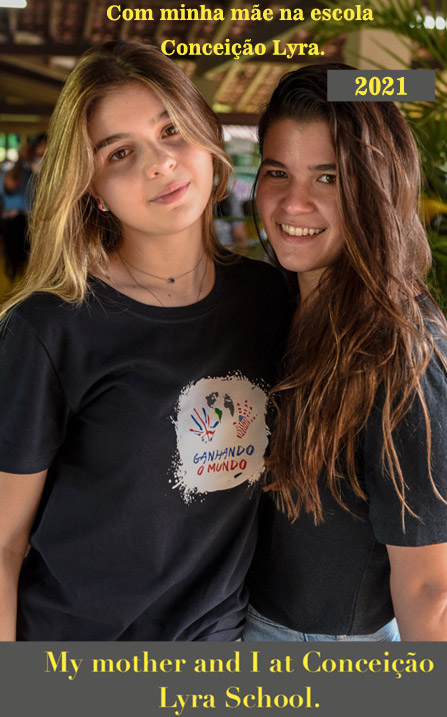 foto da Sofia com a mãe Tina 2021